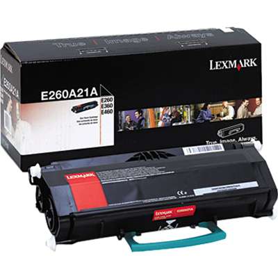 Lexmark E260/E36X/E46X Black Laser Toner Cartridge Standard Yield