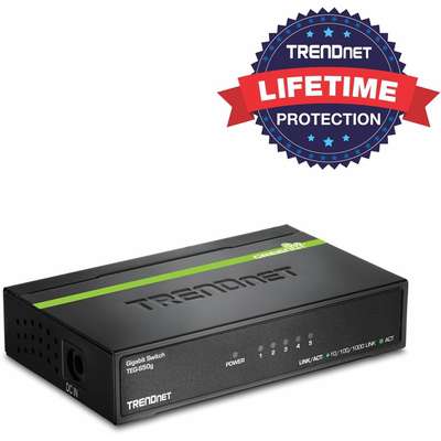 TRENDnet 5-Port Gigabit GREENnet Switch (Metal)