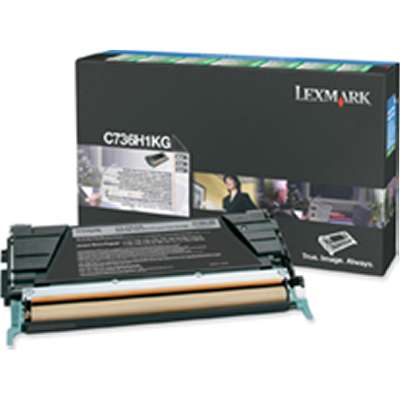 Lexmark C736, X736, X738 Black High Yield Return Program Toner Cartridge