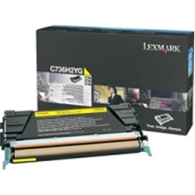 Lexmark C736, X736, X738 Yellow High Yield Toner Cartridge