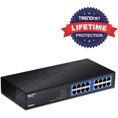 TRENDnet 16-Port Gigabit GREENnet Switch (Metal Desktop)