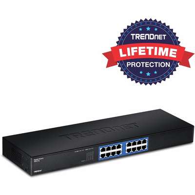 TRENDnet 16-Port Gigabit GREENnet Switch (Rack Mount)