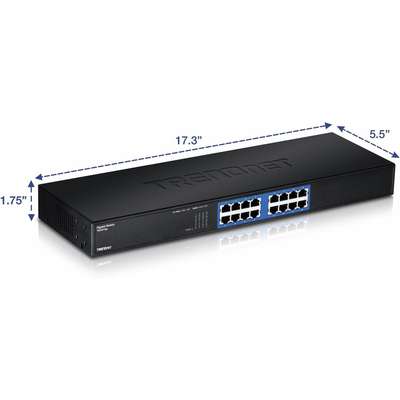 TRENDnet 16-Port Gigabit GREENnet Switch (Rack Mount)