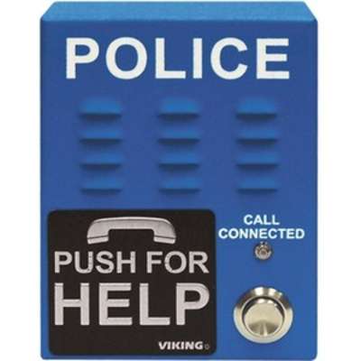 Viking Electronics ADA Compliant Handsfree Emergency Phone with 5 Number Dialer and Voice Announcer