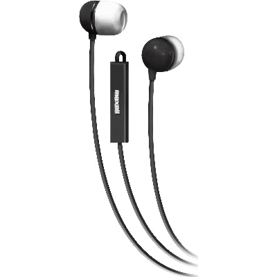 Maxell IE-Microphone Black In Ear Bud with In-Line Microphone Black