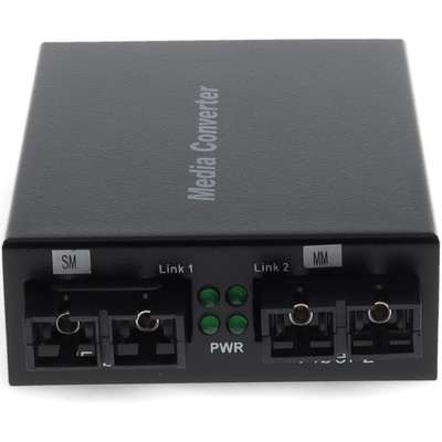 AddOn 1000MBPS Gigabit MM/SM SC Media Converter 500M/20KM 850NM/1310NM