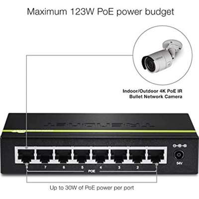 TRENDnet 8-Port Gigabit PoE+ Switch