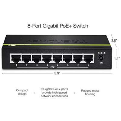 TRENDnet 8-Port Gigabit PoE+ Switch