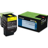 Lexmark 801HY Yellow High Yield Return Program Toner Cartridge