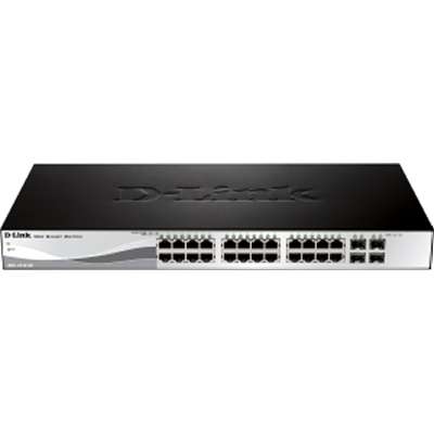 D-Link Systems DGS-1210-28 28 Port Gigabit Smart Switch including 4 Gigabit SFP Ports