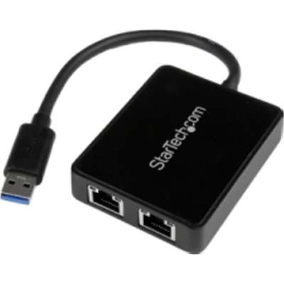 StarTech.com USB 3.0 Dual Gigabit Ethernet Adapter NIC with USB Port