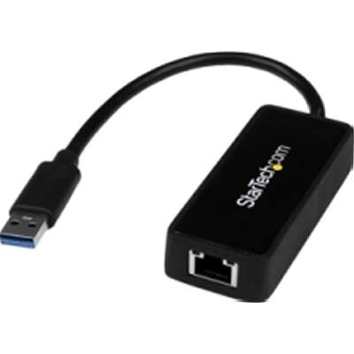StarTech.com USB 3 Gigabit Ethernet Adapter NIC with USB Port - Black