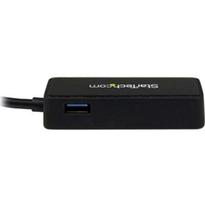 StarTech.com USB 3 Gigabit Ethernet Adapter NIC with USB Port - Black