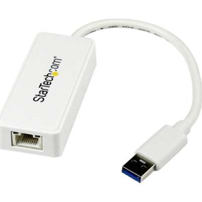 StarTech.com USB 3.0 Ethernet Adapter NIC with USB Port - White