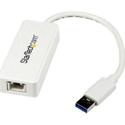 StarTech.com USB 3.0 Ethernet Adapter NIC with USB Port - White
