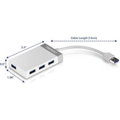 TRENDnet 4-Port High Speed USB 3.0 Mini Hub
