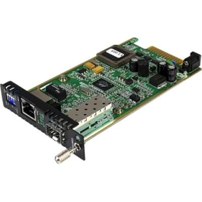 StarTech.com Gigabit Ethernet Fiber Media Converter Card Module with Open SFP