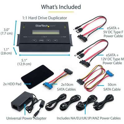 StarTech.com Standalone Hard Disk Drive/SSD Duplicator with Multi Hard Disk Drive Image Backup Library