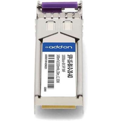 AddOn 1000BASE-BX SFP MSA Standard SMF 1490TX/1310RX 20KM 100% Compat