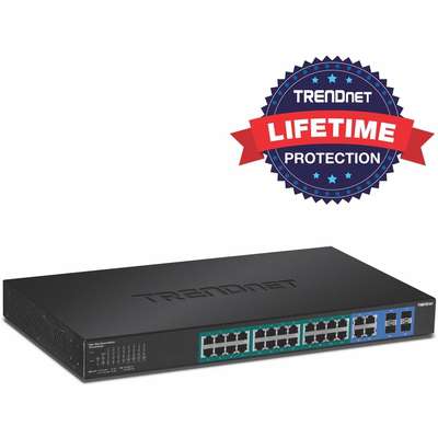 TRENDnet 28-Port Gigabit Web Smart PoE+ Switch