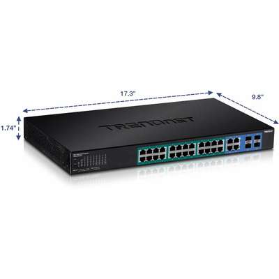 TRENDnet 28-Port Gigabit Web Smart PoE+ Switch