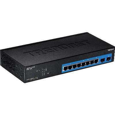 TRENDnet 10-Port Gigabit Web Smart Switch (8x Gigabit/2x Gigabit SFP)