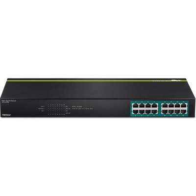 TRENDnet 16-Port Gigabit PoE+ Switch (250W)