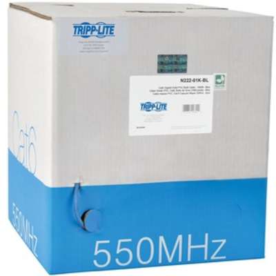 Tripp Lite 1000ft Cat6 Gigabit Bulk Solid-Core PVC Cable Blue