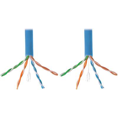 Tripp Lite 1000ft Cat6 Gigabit Bulk Solid-Core PVC Cable Blue
