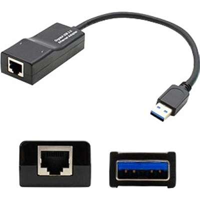 AddOn USB 3A to RJ45 M/F Black Adapter