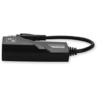 AddOn USB 3A to RJ45 M/F Black Adapter