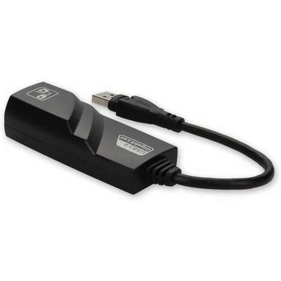 AddOn USB 3A to RJ45 M/F Black Adapter