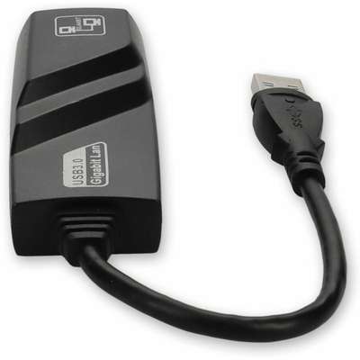 AddOn USB 3A to RJ45 M/F Black Adapter