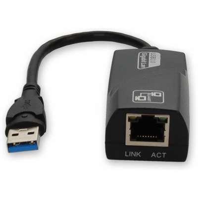 AddOn USB 3A to RJ45 M/F Black Adapter