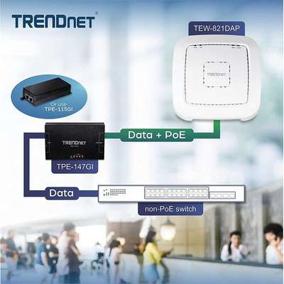 TRENDnet AC1200 Dual Band PoE Access Point (with Software Controller)