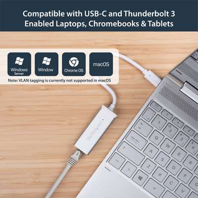 StarTech.com USB C to Gigabit Ethernet Adapter with Aluminum Housing - Silver