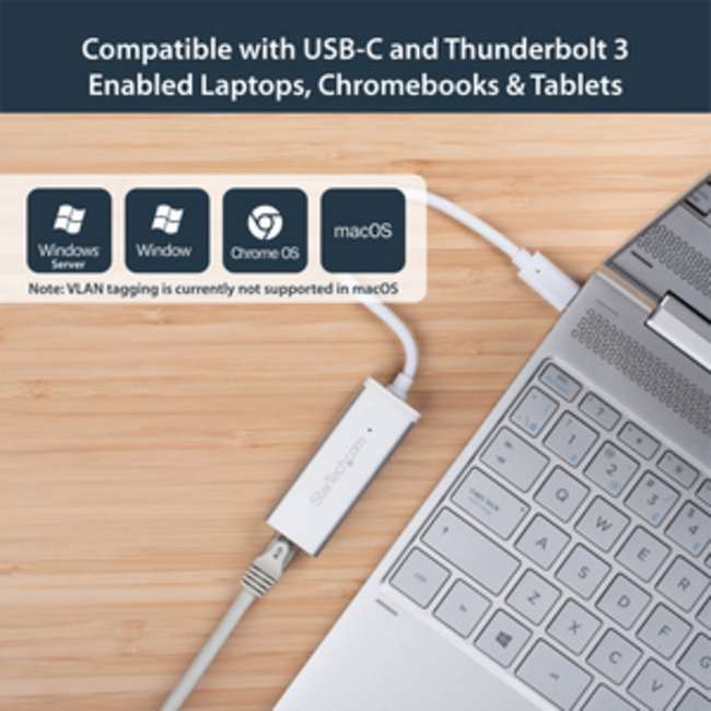 StarTech.com USB C to Gigabit Ethernet Adapter with Aluminum Housing - Silver