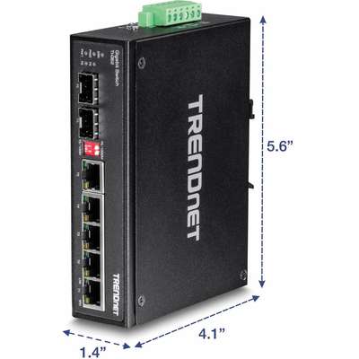 TRENDnet 6-Port hardened Industrial Gigabit Switch