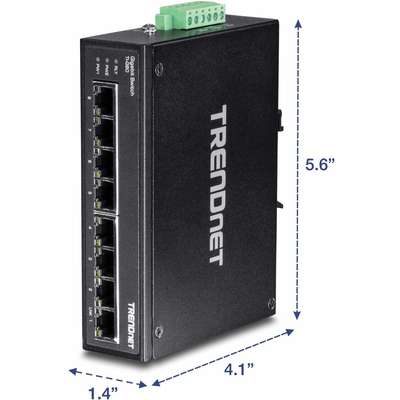 TRENDnet 8-Port hardened Industrial Gigabit Switch
