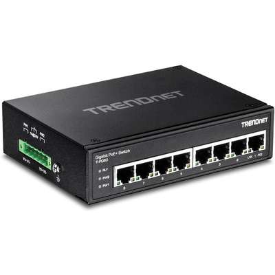 TRENDnet 8-Port hardened Industrial Gigabit PoE+ Switch