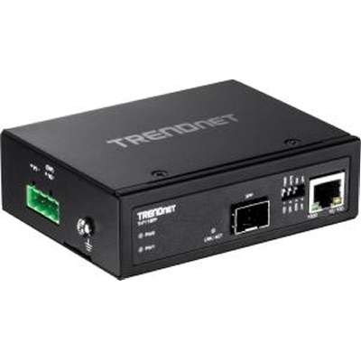 TRENDnet Hardened Industrial 100/1000Base-T to SFP Media Converter
