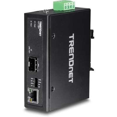 TRENDnet Hardened Industrial 100/1000Base-T to SFP Media Converter