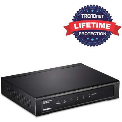 TRENDnet 4-Port Gigabit Switch with SFP Slot (Metal)