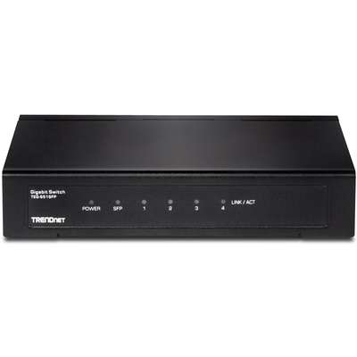 TRENDnet 4-Port Gigabit Switch with SFP Slot (Metal)
