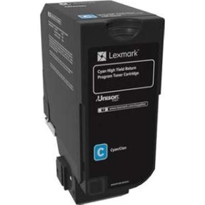 Lexmark Cyan RET Prog Toner Cartridge Hiyld 12K CS725