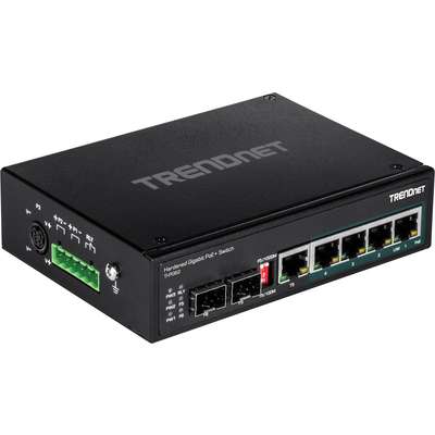 TRENDnet 6-Port hardened Industrial Gigabit PoE+ Switch