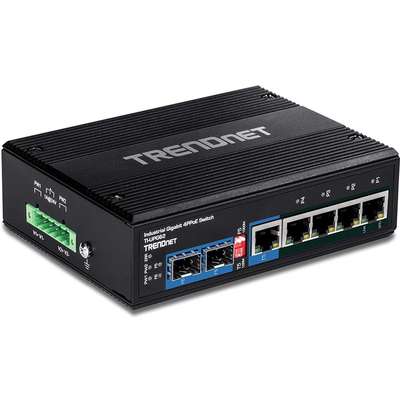 TRENDnet 6-Port Hardened Industrial Gigabit Ultra PoE DIN-Rail Switch