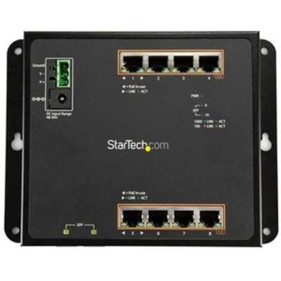 StarTech.com Gigabit Ethernet Switch - Managed 8 Port PoE+ plus 2 SFP Ports