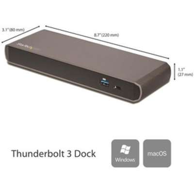 StarTech.com Thunderbolt 3 Dock - Dual 4K 60Hz DP Docking Station - 85W PD