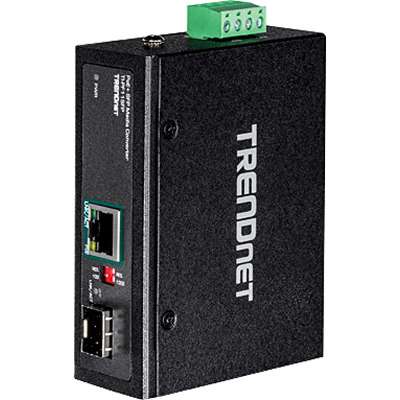 TRENDnet Hardened Industrial SFP to Gigabit PoE+ Media Converter